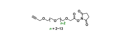 Propargyl-PEGn-CH2COO-NHS ester